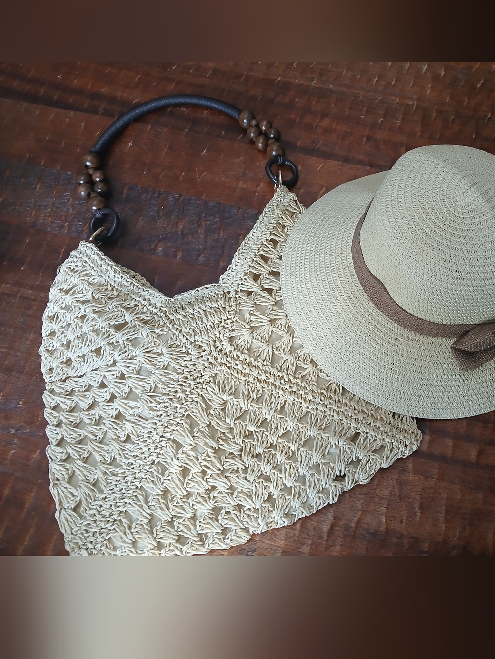 Paper Straw Hat And Bag